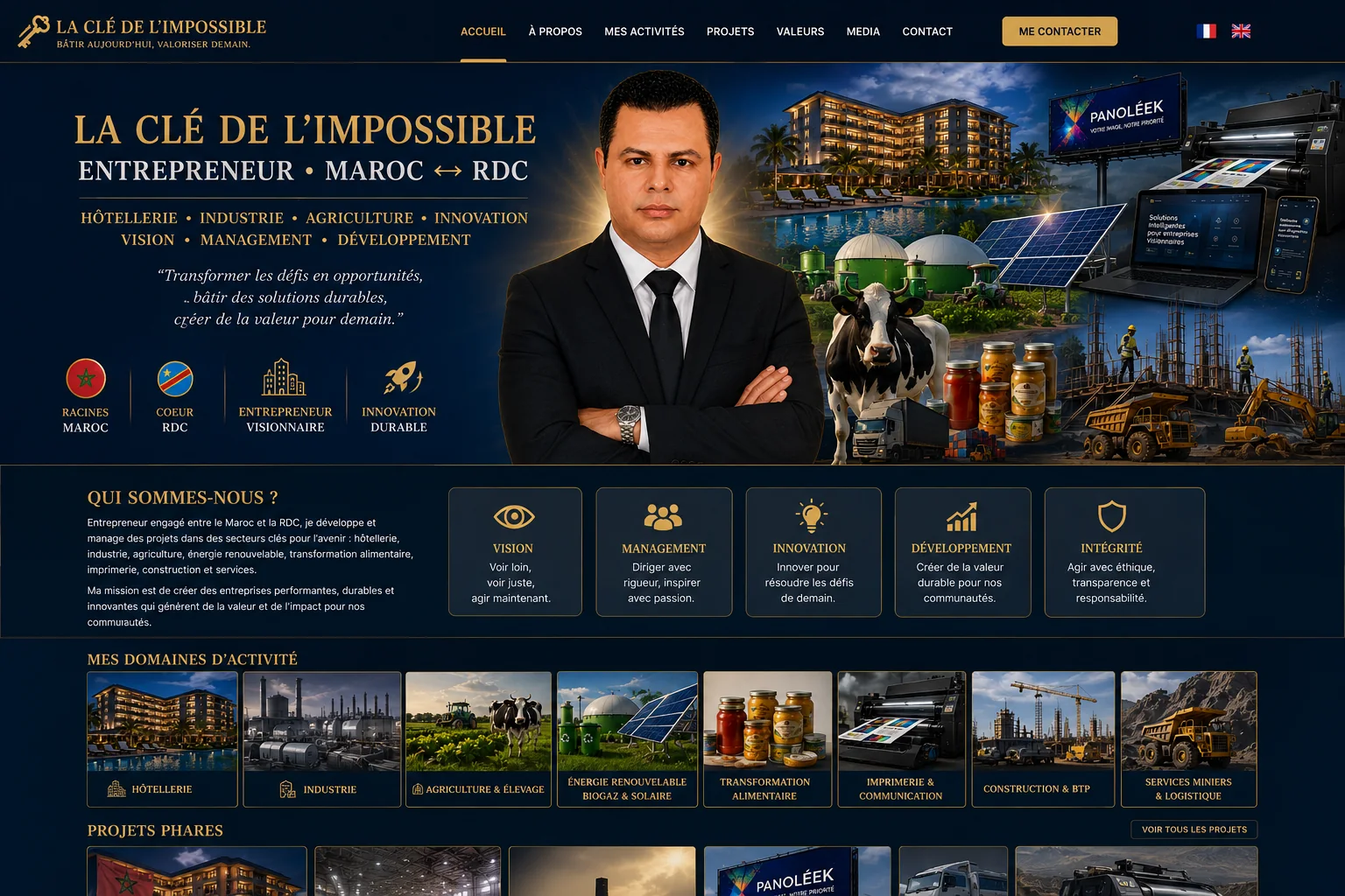 Concept visuel du site La clé de l’impossible